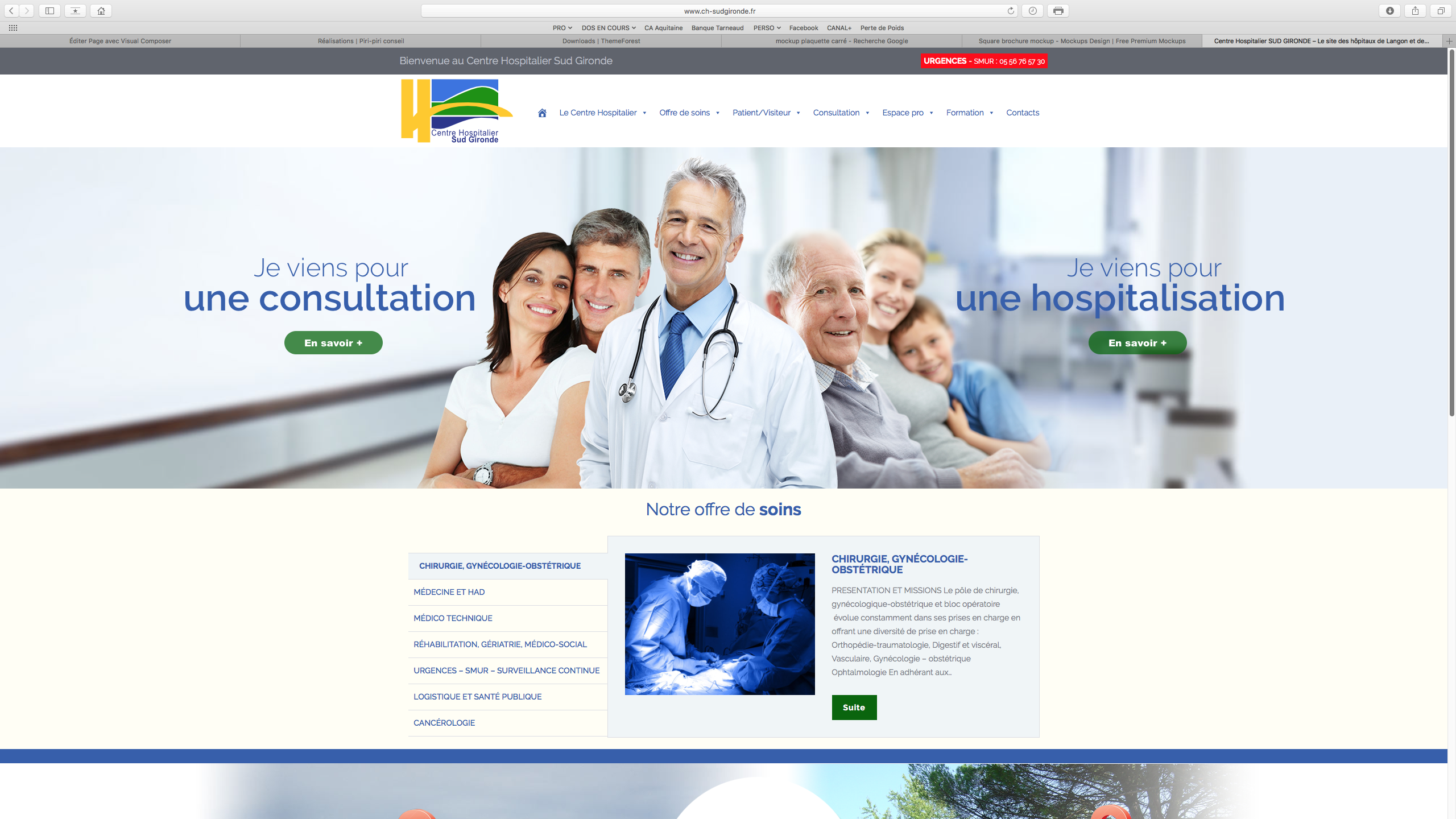 Site internet hôpital Sud-Gironde